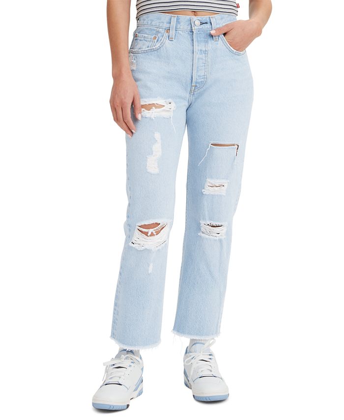 Kilauea Mountain flyde indhold Levi's 501® Cropped Straight-Leg Jeans & Reviews - Jeans - Women - Macy's