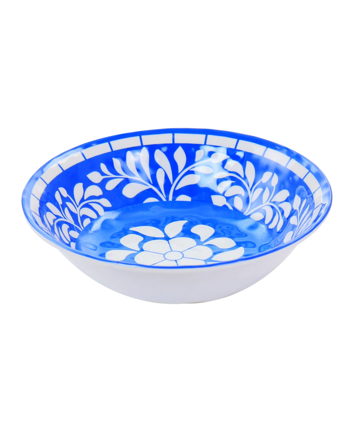 Elama Floral Nelly 12 Piece Melamine Dinnerware Set, Service for 4