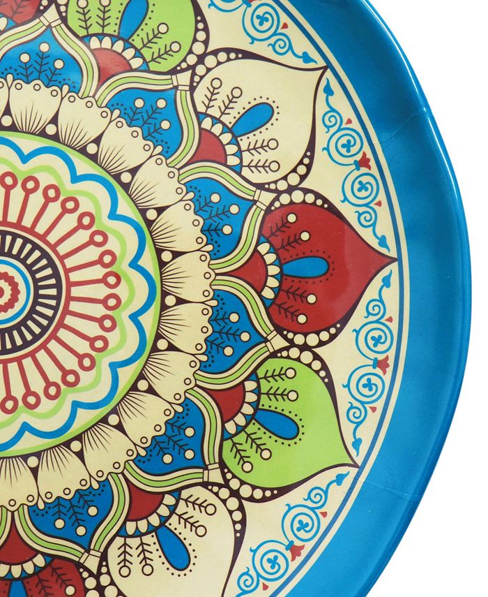 Elama Mandala Micaela 12 Piece Melamine Dinnerware Set, Service for 4