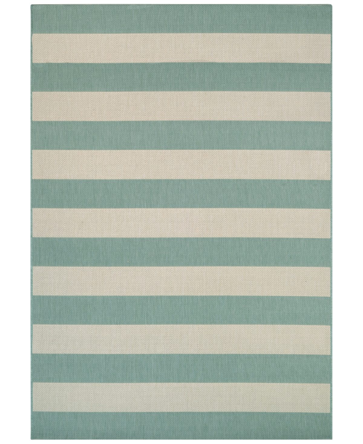 Couristan Afuera Yacht Club 7'10in x 10'9in Indoor/Outdoor Area Rug - Sea Mist-Ivory