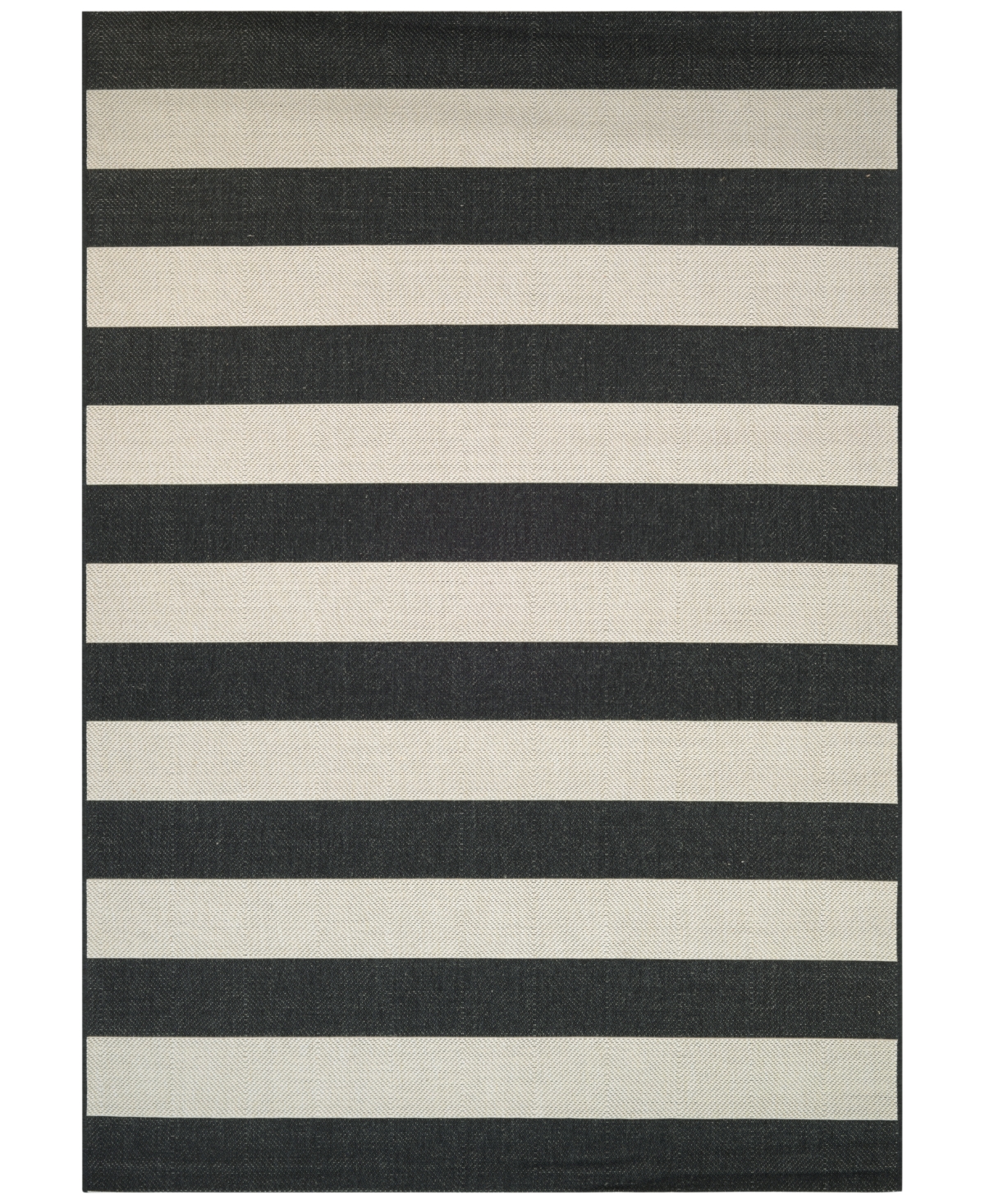 Couristan Afuera Yacht Club 7'10in x 10'9in Indoor/Outdoor Area Rug - Onyx-Ivory