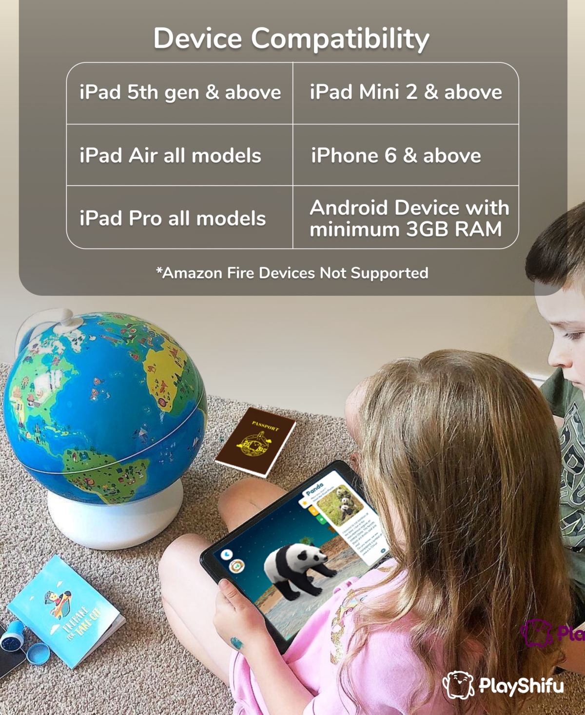Shop Playshifu Orboot Earth Educational Interactive Globe Set, 5 Pieces In Multi