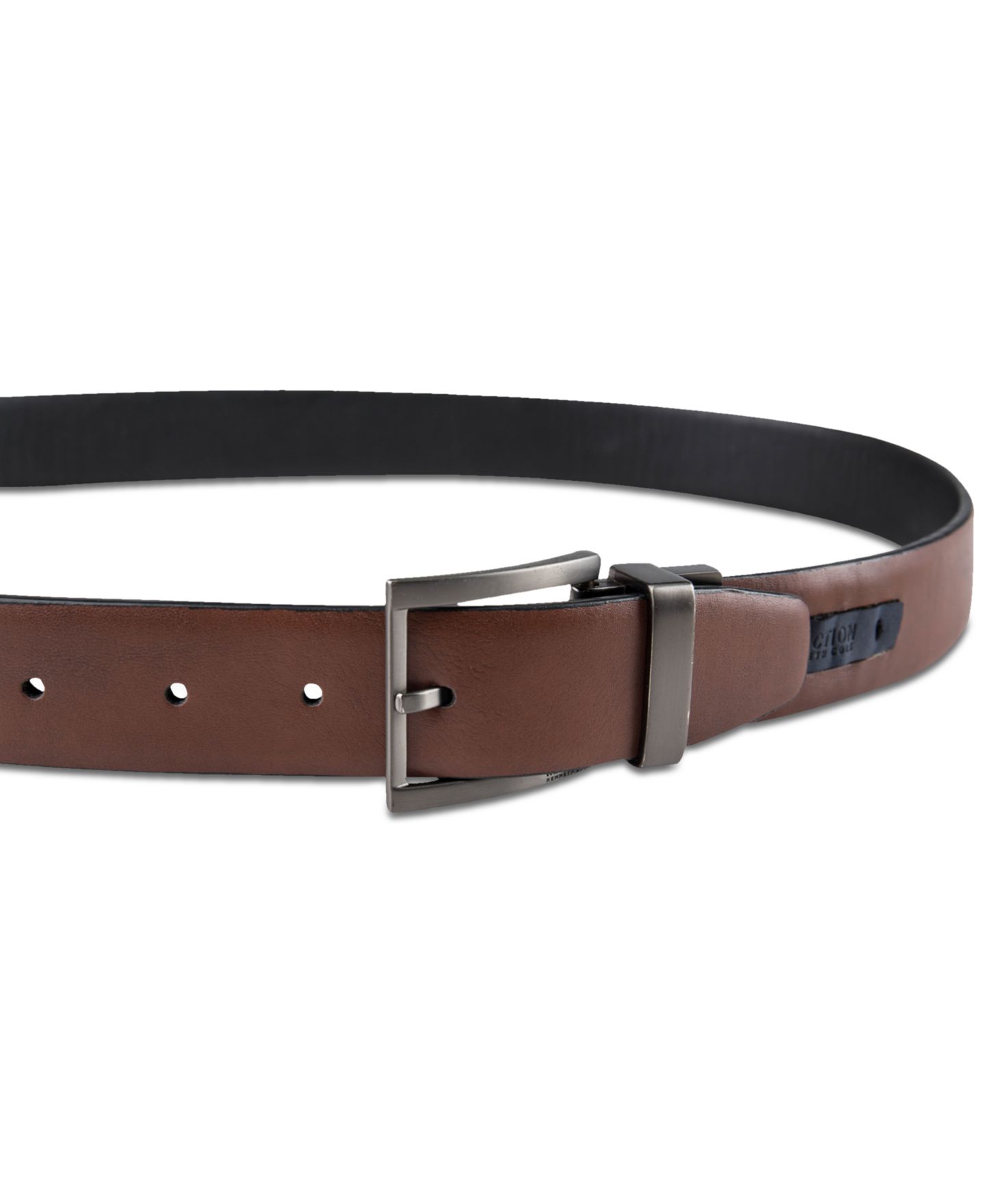 Мужской ремень Kenneth Cole Reaction Stretch Reversible Belt, цвет: Коричневый / Чёрный — фото 4