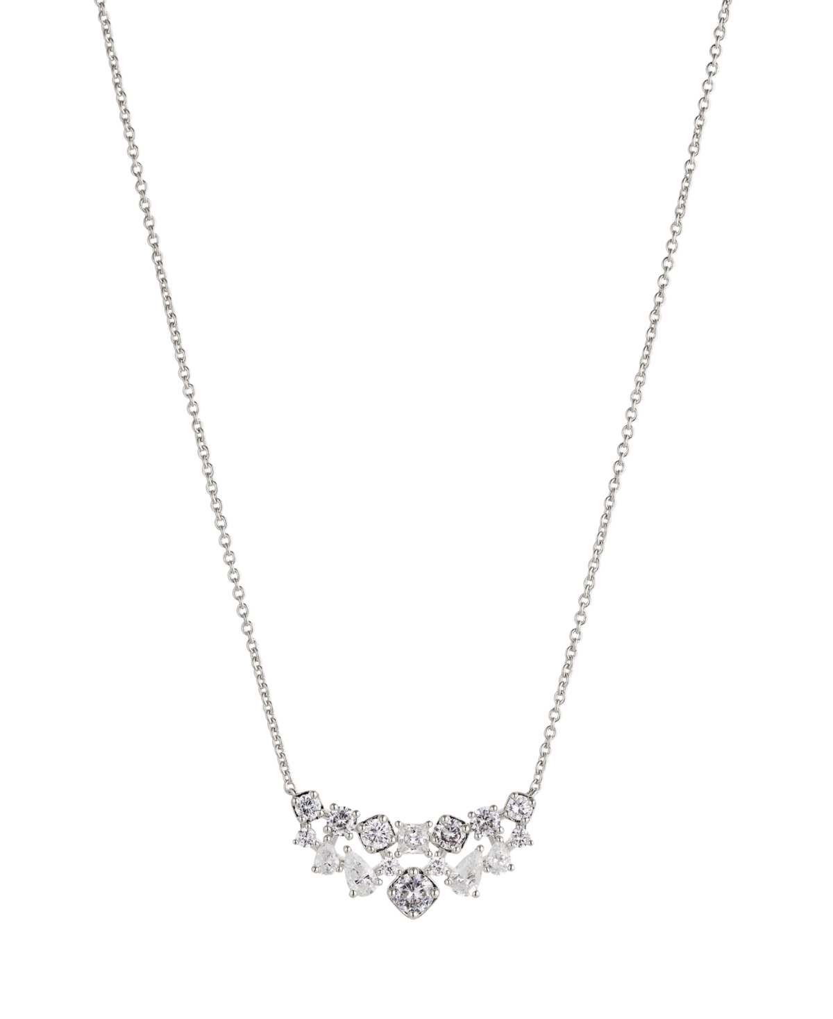 Eliot Danori Cluster Frontal Necklace in Silver-Tone