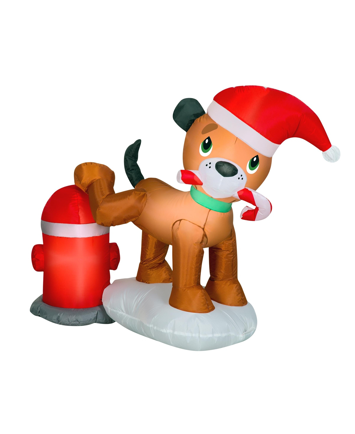 4' Inflatable Puppy Dog and Fire Hydrant - Red