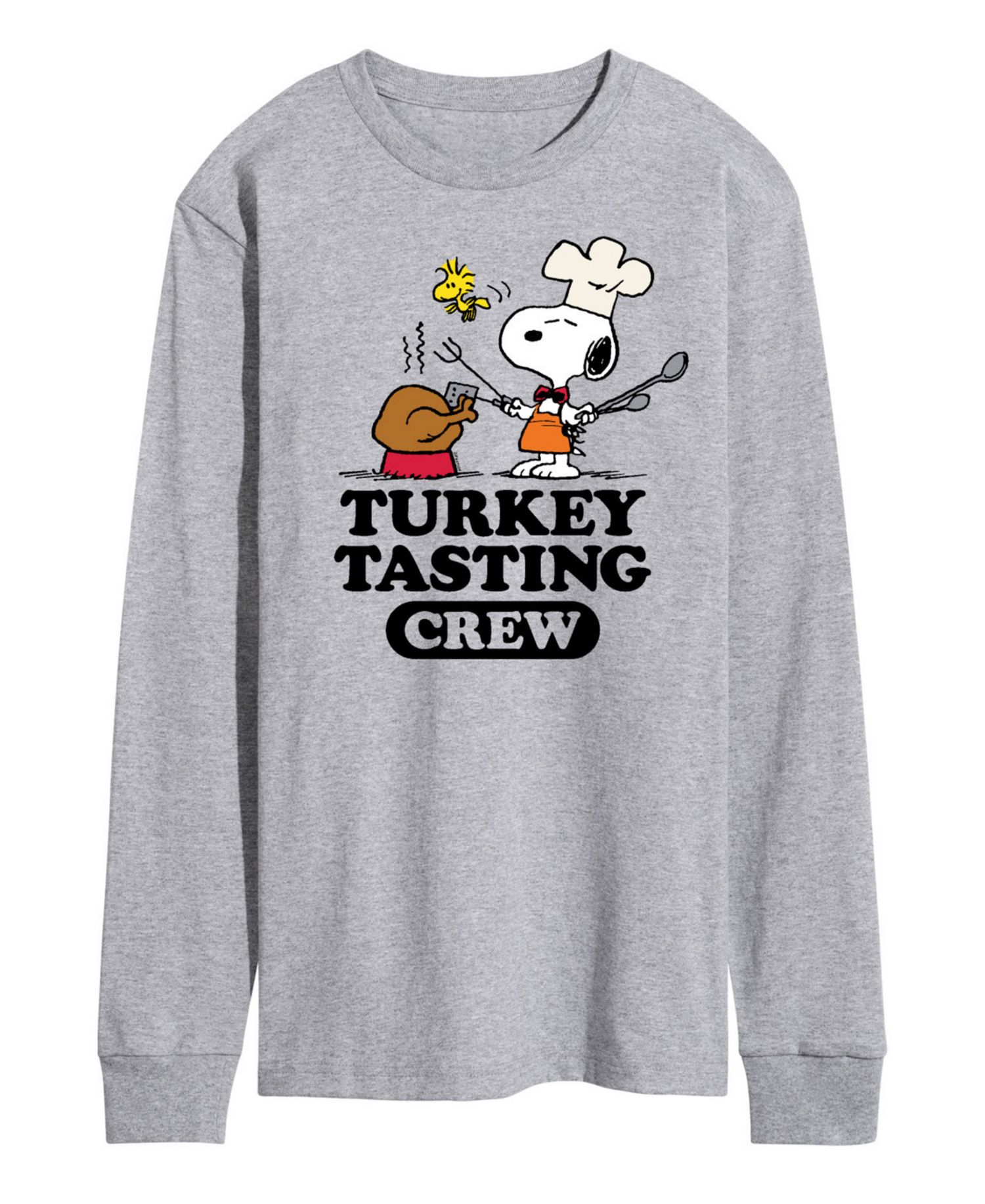 Men's Peanuts Turkey Tasting Crew Long Sleeve T-shirt