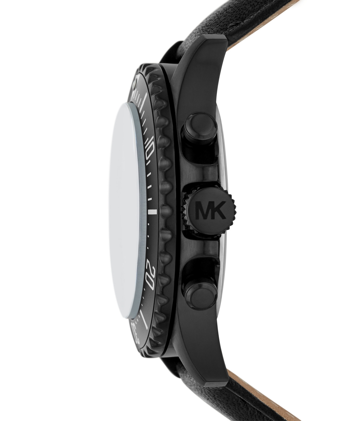 Shop Michael Kors Men's Everest Chronograph Black Leather Strap Watch 45mm