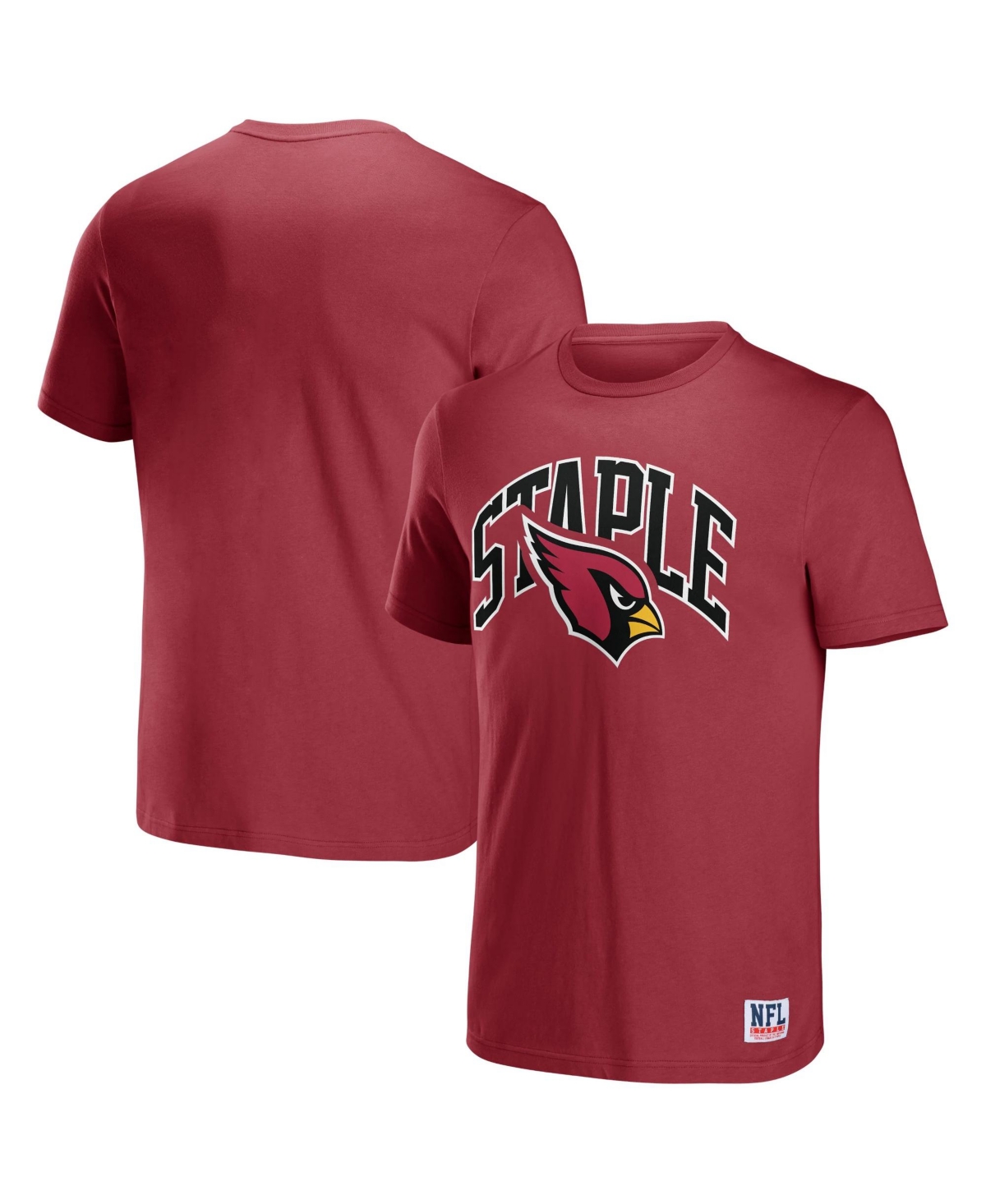 Shop Nfl Properties Men's Nfl X Staple Cardinal Arizona Cardinals Lockup Logo Short Sleeve T-shirt
