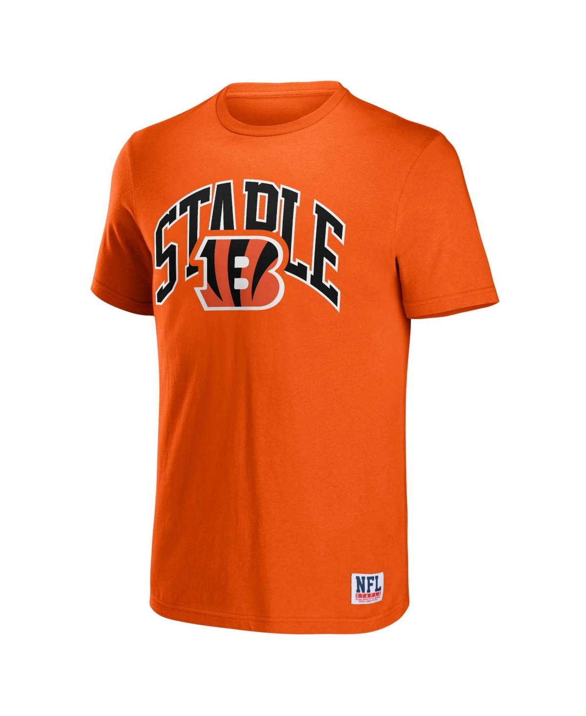 Shop Nfl Properties Men's Nfl X Staple Orange Cincinnati Bengals Lockup Logo Short Sleeve T-shirt