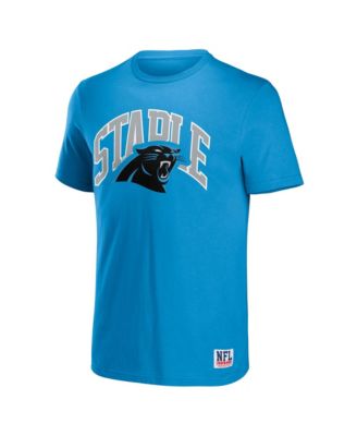 Men's NFL X Staple Blue Carolina Panthers Lockup Logo Short Sleeve T-shirt