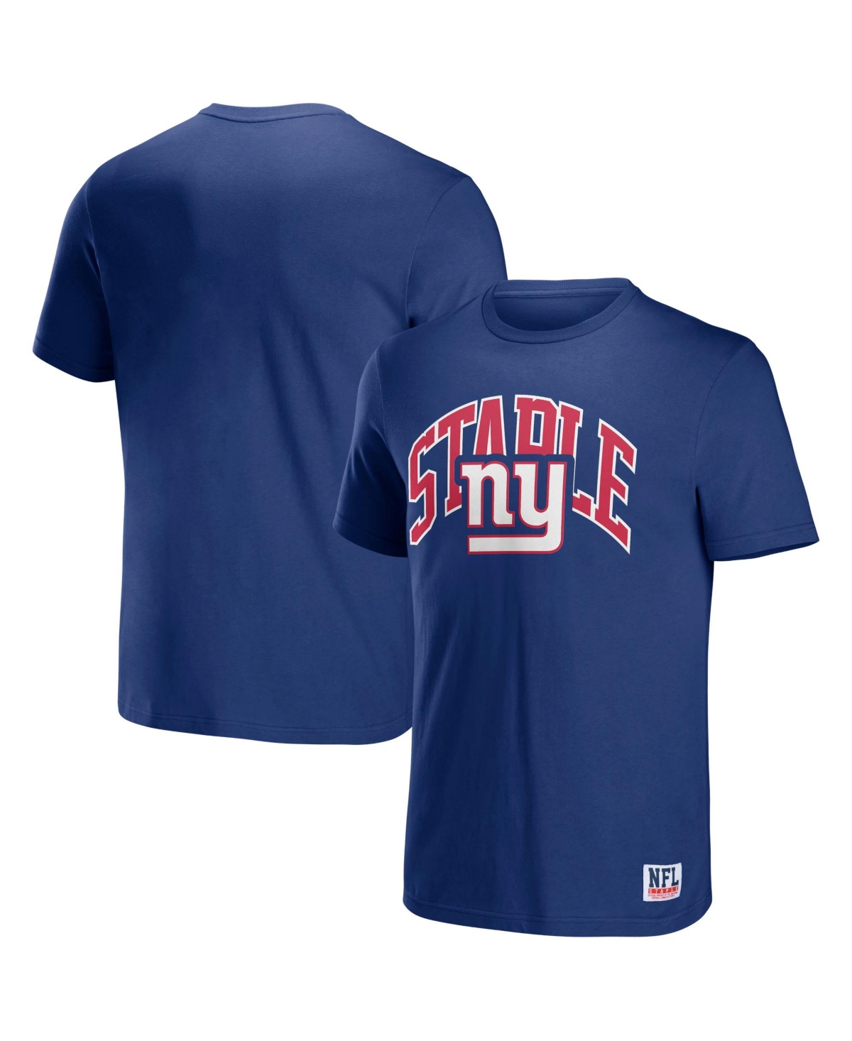 Nfl Properties Men's Nfl X Staple Blue New York Giants Lockup Logo Short Sleeve T-shirt