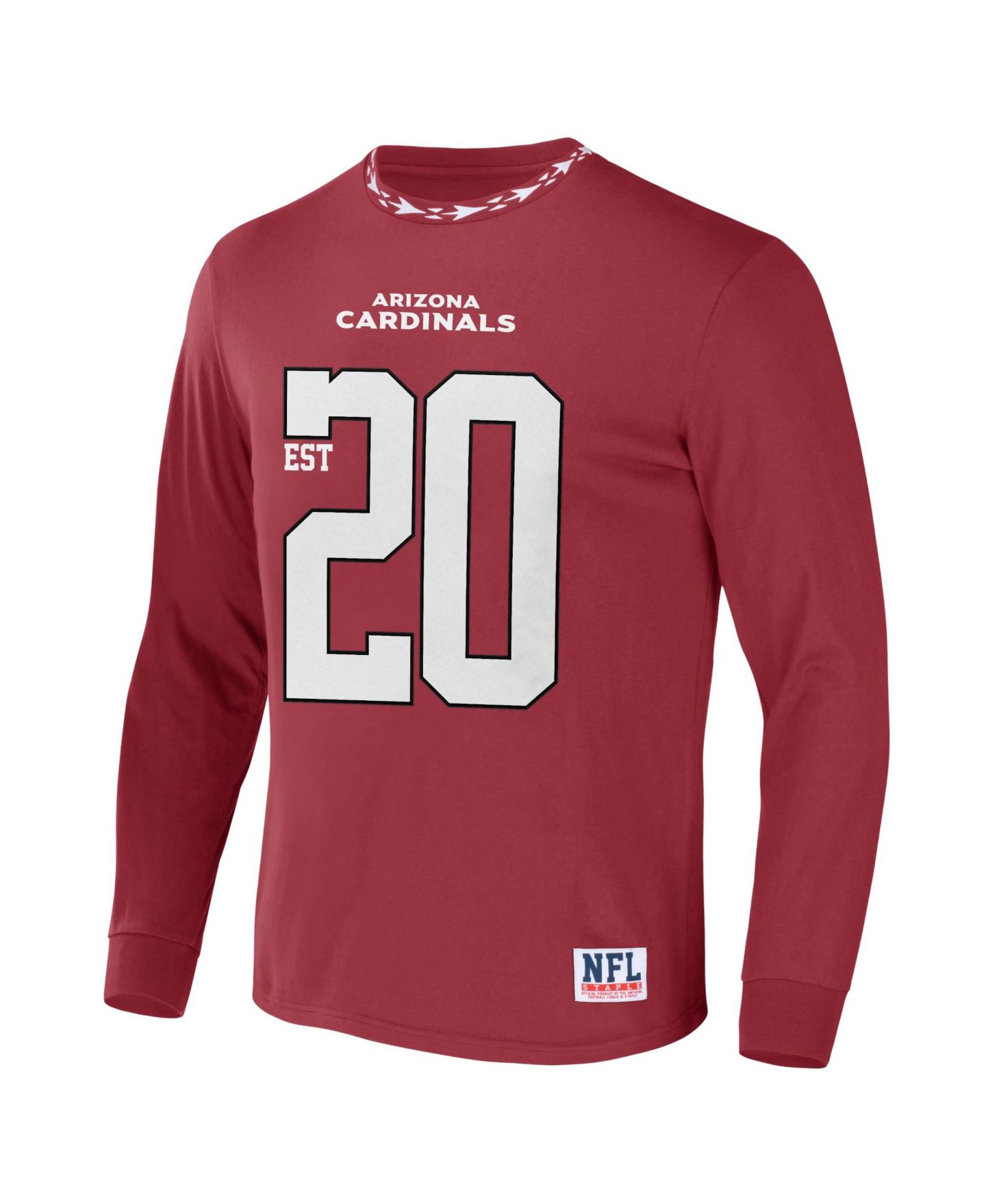Мужская футболка NFL Properties NFL X Staple Red Arizona Cardinals Core Long Sleeve Jersey Style — фото 4