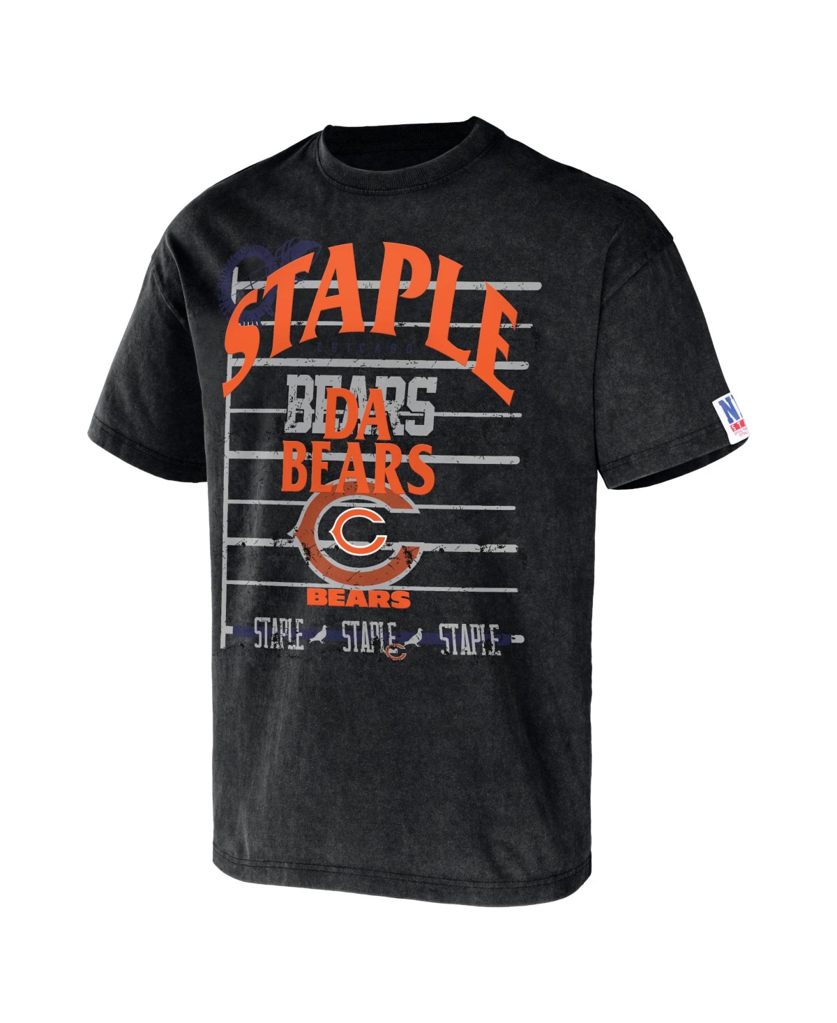 Shop Nfl Properties Men's Nfl X Staple Black Chicago Bears Gridiron Short Sleeve T-shirt