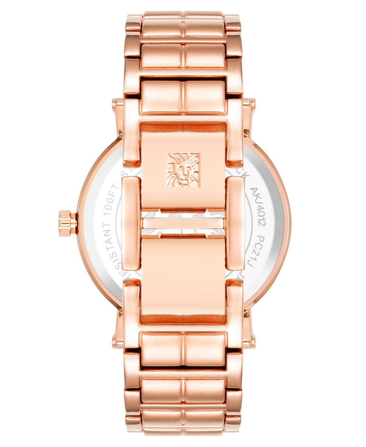 Anne Klein Women's Three-Hand Quartz Round Rose Gold-Tone Alloy Bracelet Watch, 36mm - Rose Gold-Tone
