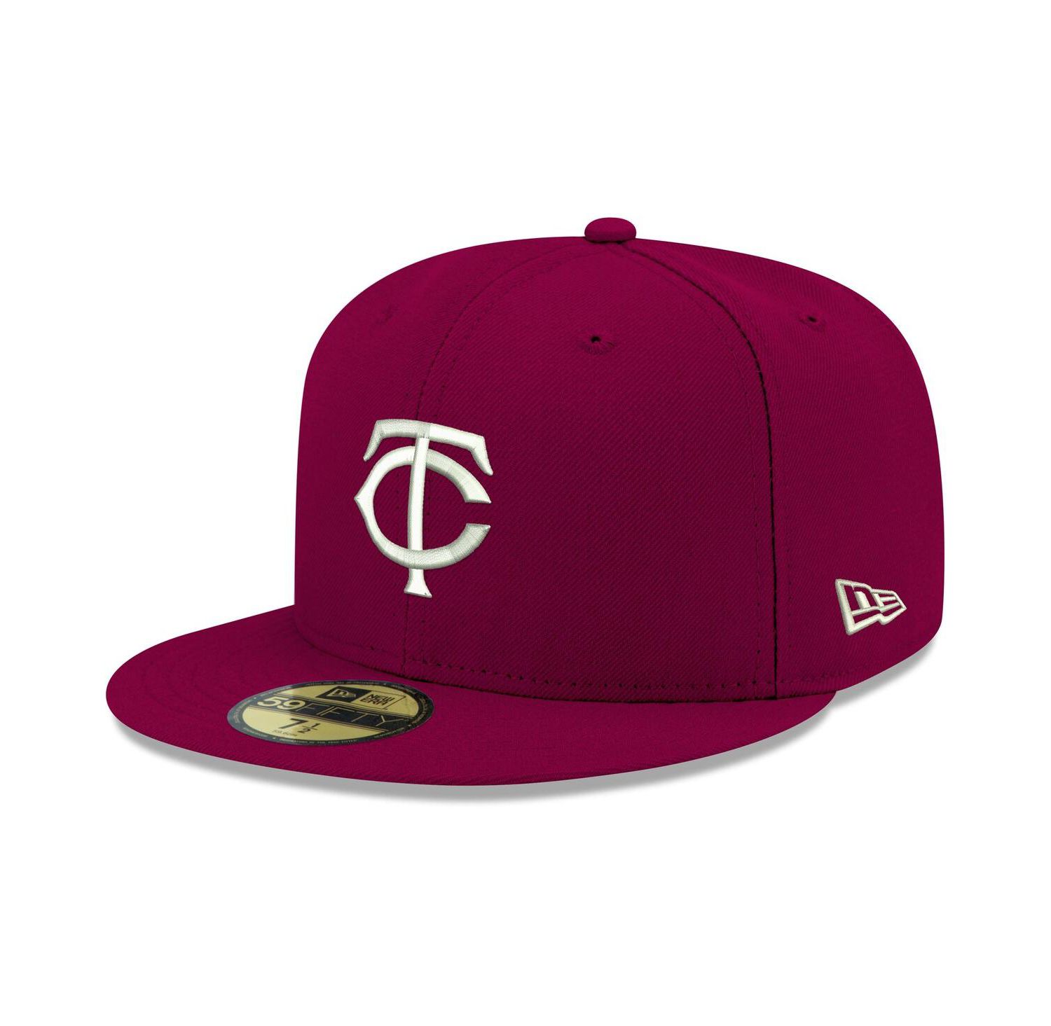 Men's Cardinal Minnesota Twins Logo White 59FIFTY Fitted Hat