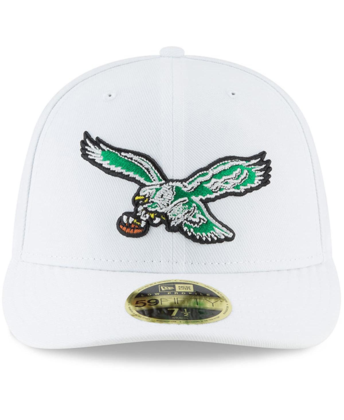 Men's New EraPhiladelphia Eagles Throwback Logo Omaha Low Profile 59FIFTY Fitted Hat - White