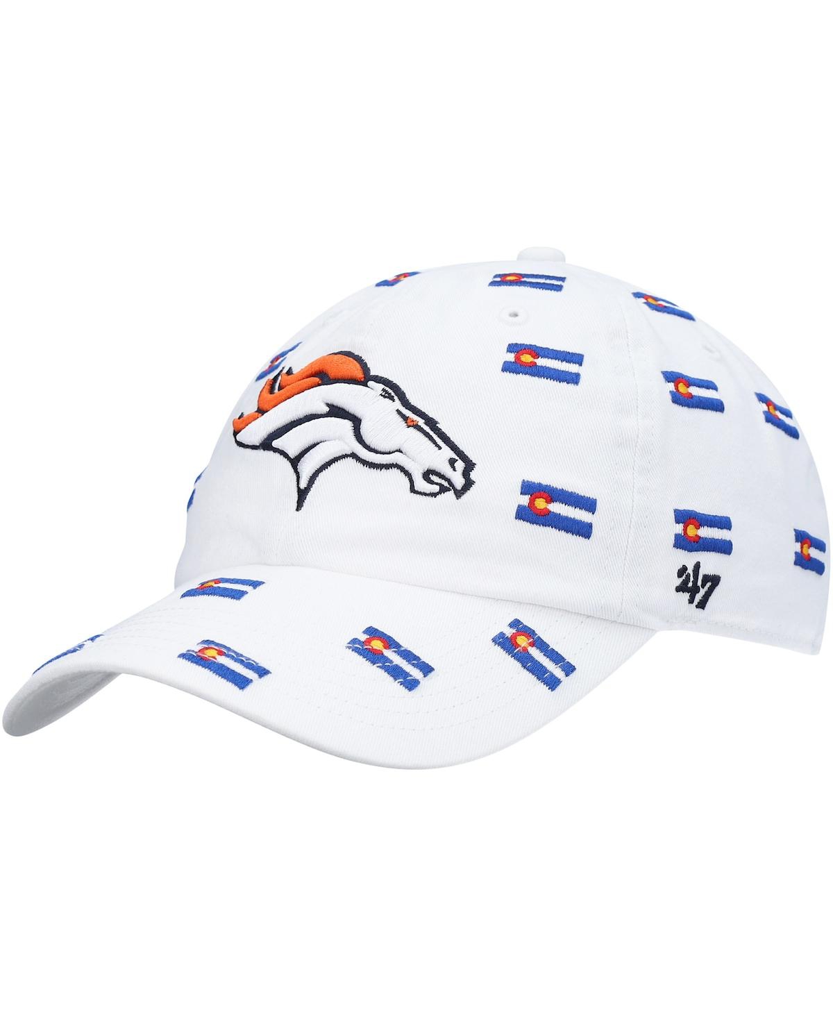 47 Brand Women's '47 White Denver Broncos Confetti Clean Up Adjustable Hat