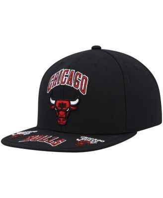 Men's Mitchell & Ness Black Chicago Bulls Front Loaded Snapback Hat ...