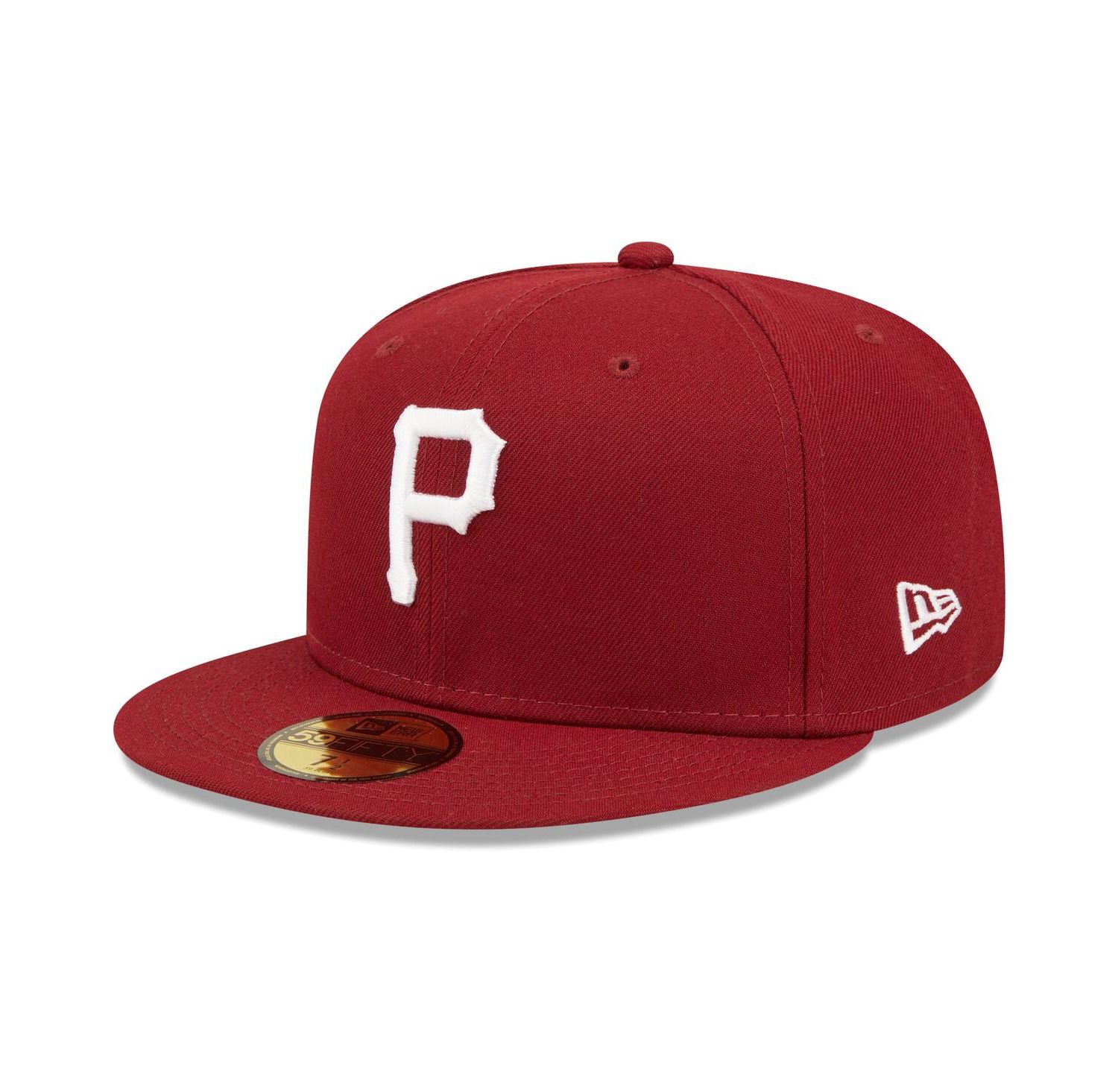 Men's Cardinal Pittsburgh Pirates Logo White 59FIFTY Fitted Hat