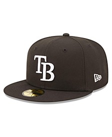 Men's Black Tampa Bay Rays Team Logo 59FIFTY Fitted Hat