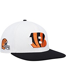 Men's White and Black Cincinnati Bengals 2Tone Snapback Hat