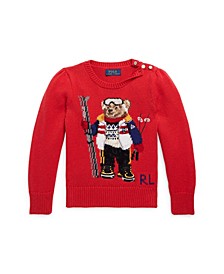 Little Girls and Toddler Girls Polo Bear Cotton-Wool Sweater