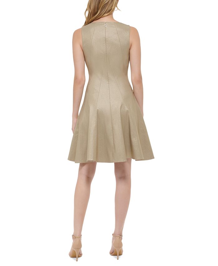 Tommy Hilfiger Women's Metallic Fit & Flare Dress Macy's