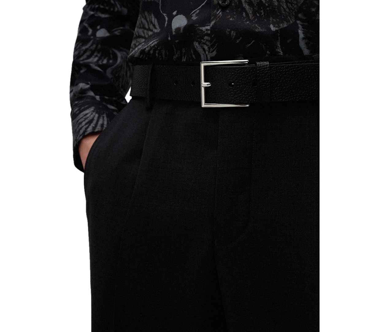 Hugo by Hugo Boss Men's Giaspo Pebbled Leather Belt