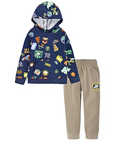 Toddler Boys Outdoors Fleece Pullover Hoodie and Joggers, 2 Piece Set