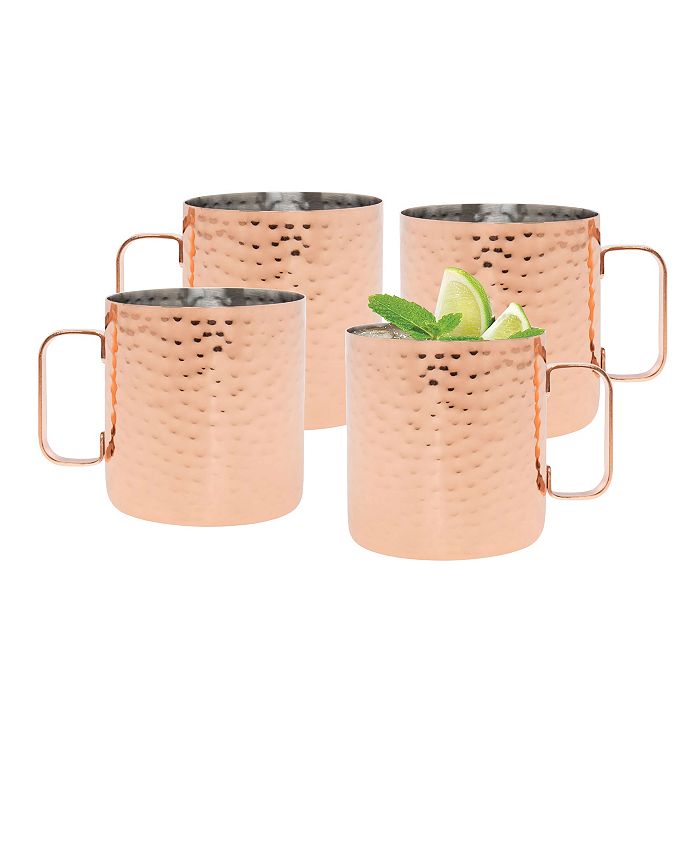 Godinger Hammered Finish Moscow Mule Mugs, Set of 4 Macy's