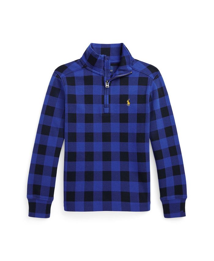 Polo Ralph Lauren Toddler and Little Boys Checked Interlock Pullover