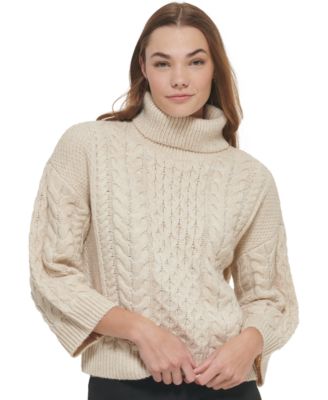 Cable Knit Turtleneck Sweater 