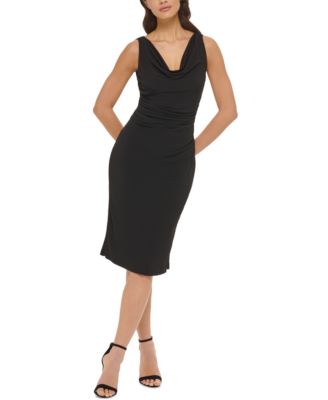Robe Noire Courte Sans Manches Kensie Pretty - Taille L - Soie - Style Fourreau - Neuf Avec étiquettes (NWT)