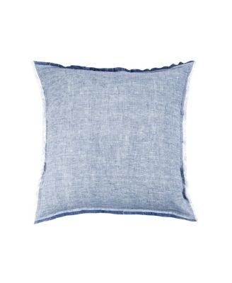 Chambray Blue Linen Down Alternative Throw Pillow Macy s