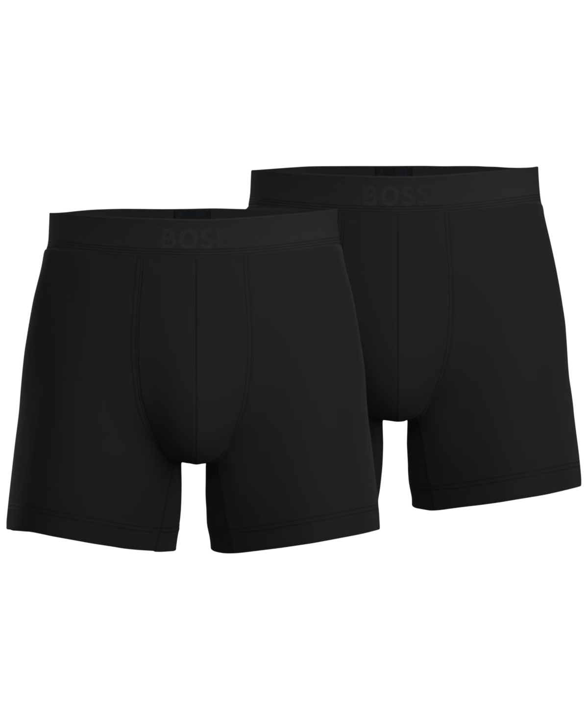 Boss by Hugo Boss Men's 2-Pk. UltraSoft Solid Execution Solid Boxer Briefs - Black