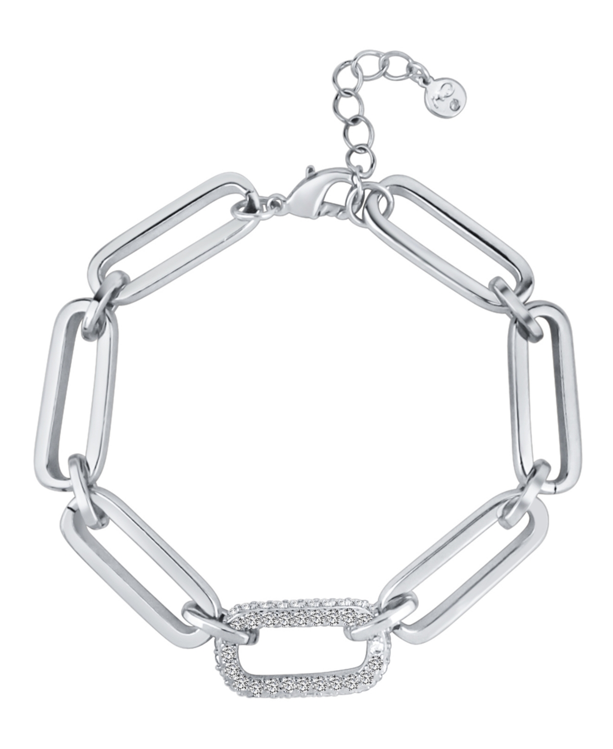 Cubic Zirconia Link Bracelet - Gold Plated