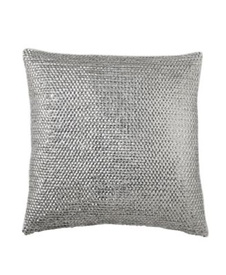 Donna Karan Home - Donna Karan Collection Luna Sequin Decorative Pillow in Platinum