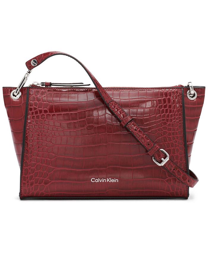 Calvin Klein Garnet Top Zipper Crossbody Bag & Reviews - Handbags &  Accessories - Macy's