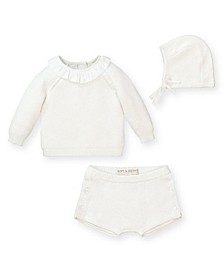 Baby Sweater, Bloomer, and Bonnet 3-Piece Set