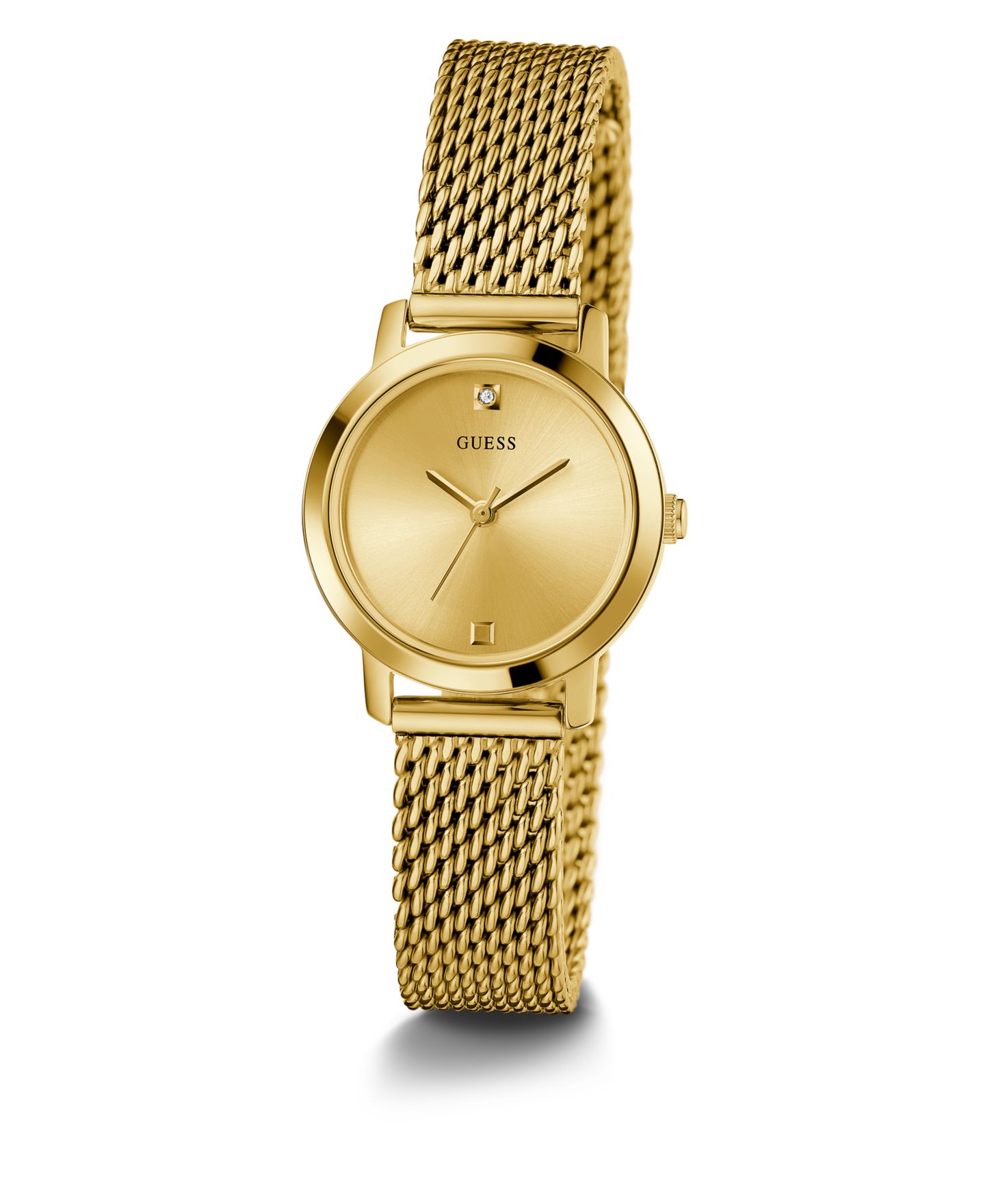 Женские часы GUESS Gold-Tone Mesh Bracelet Watch 25mm — фото 5