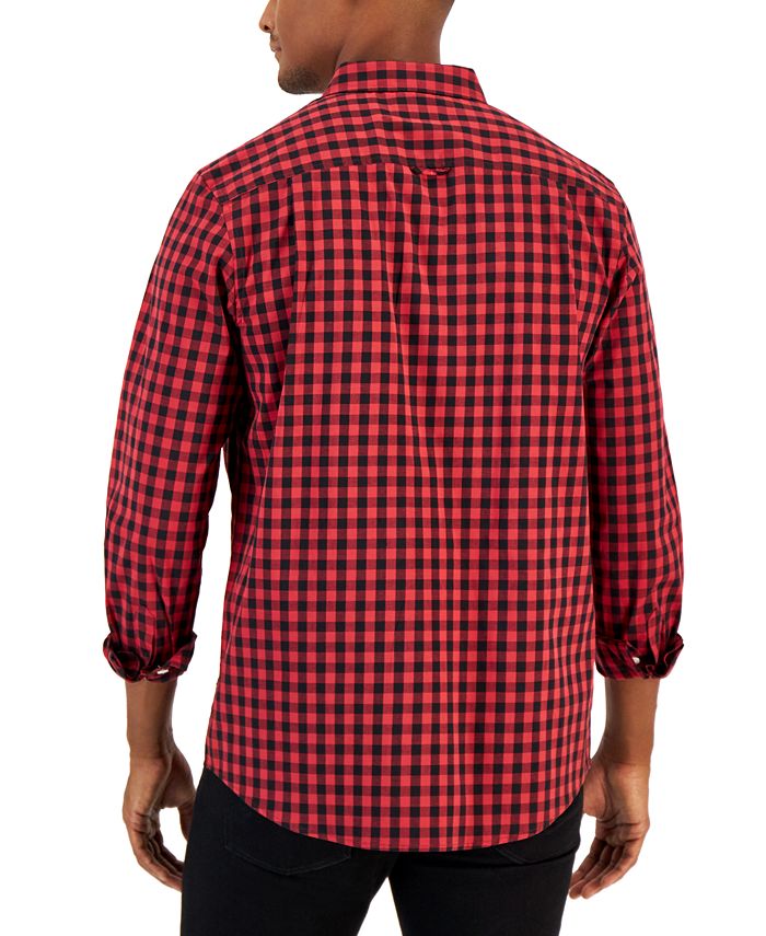 Club Room Men's Grant ClassicFit Check ButtonDown Poplin Shirt