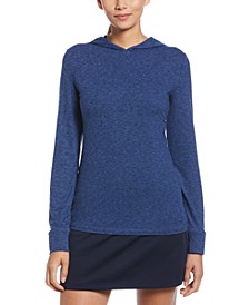 Women's Brushed Heather Long-Sleeve Hooded Top
