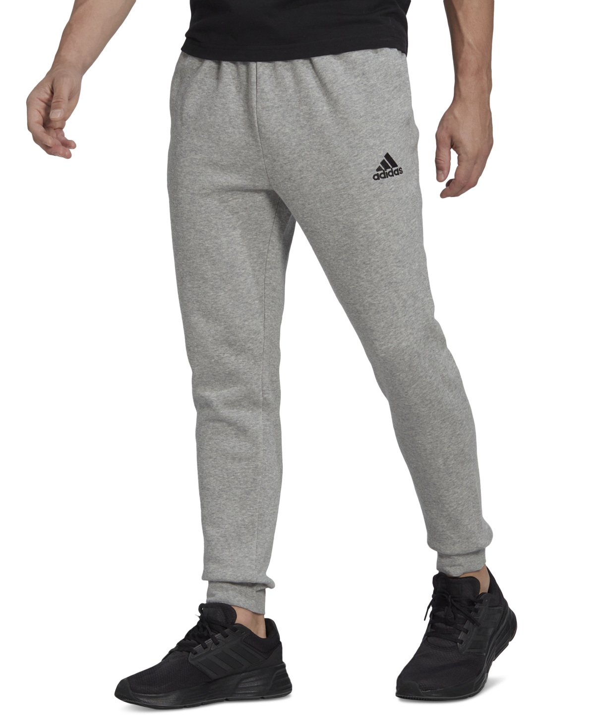 Shop Adidas Originals Men's Cozy Fleece Tapered Leg Mid-rise Jogger Pants In Mgh