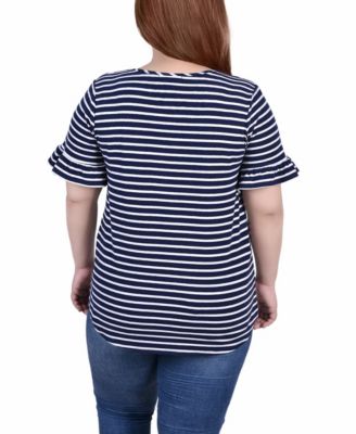 Plus Size Short Bell Sleeve Top