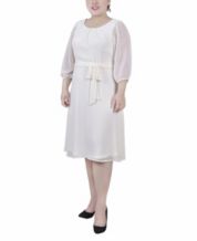 Macys plus size white dresses outlet