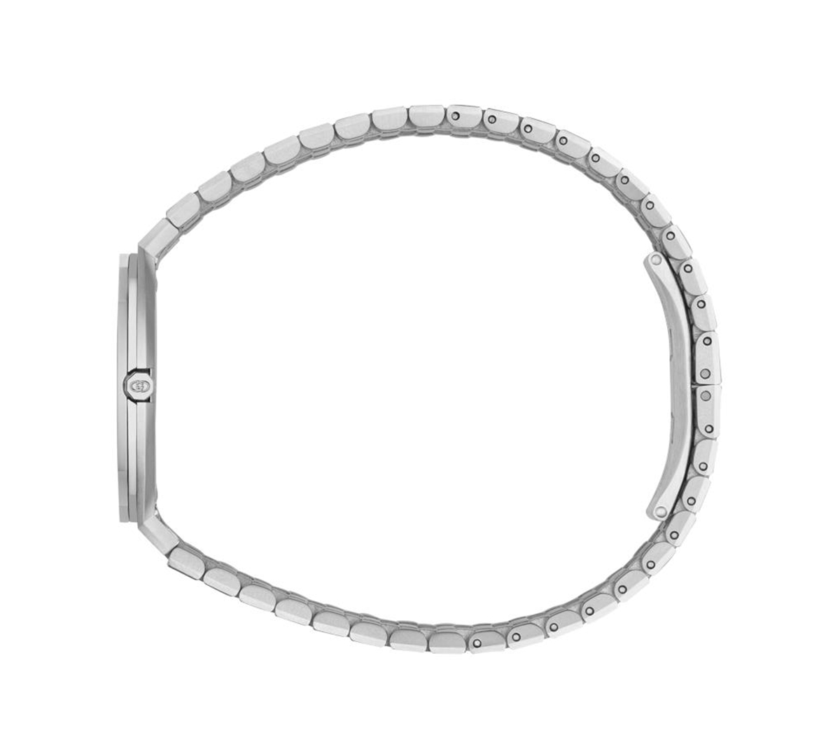 Shop Gucci Women's Swiss 25h Stainless Steel Bracelet Watch 30mm In Silver