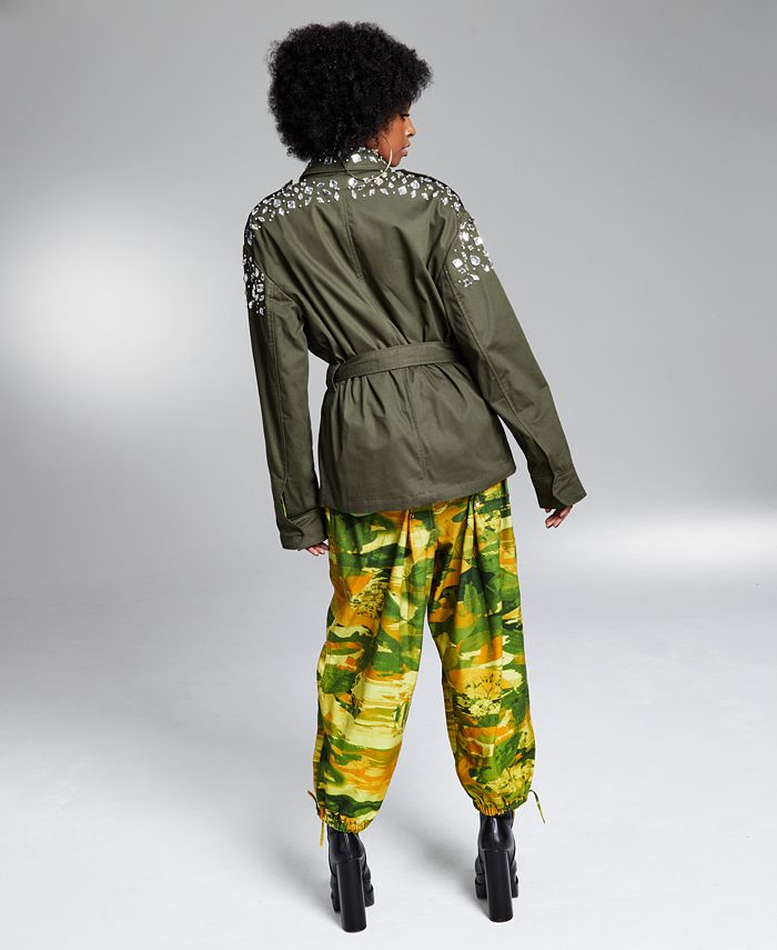 And Now This 531 by JÉRÔME LAMAAR Men's Crystal Embellished Military