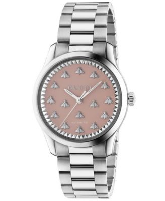 Gucci - Women's Swiss Automatic G-Timeless Stainless Steel Bracelet Watch 38mm