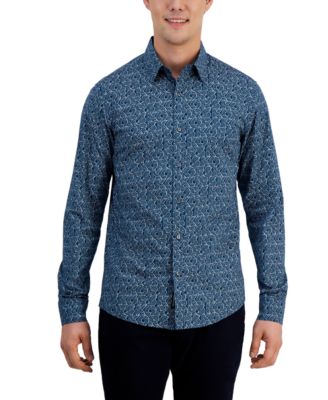 michael kors men's stretch shirt