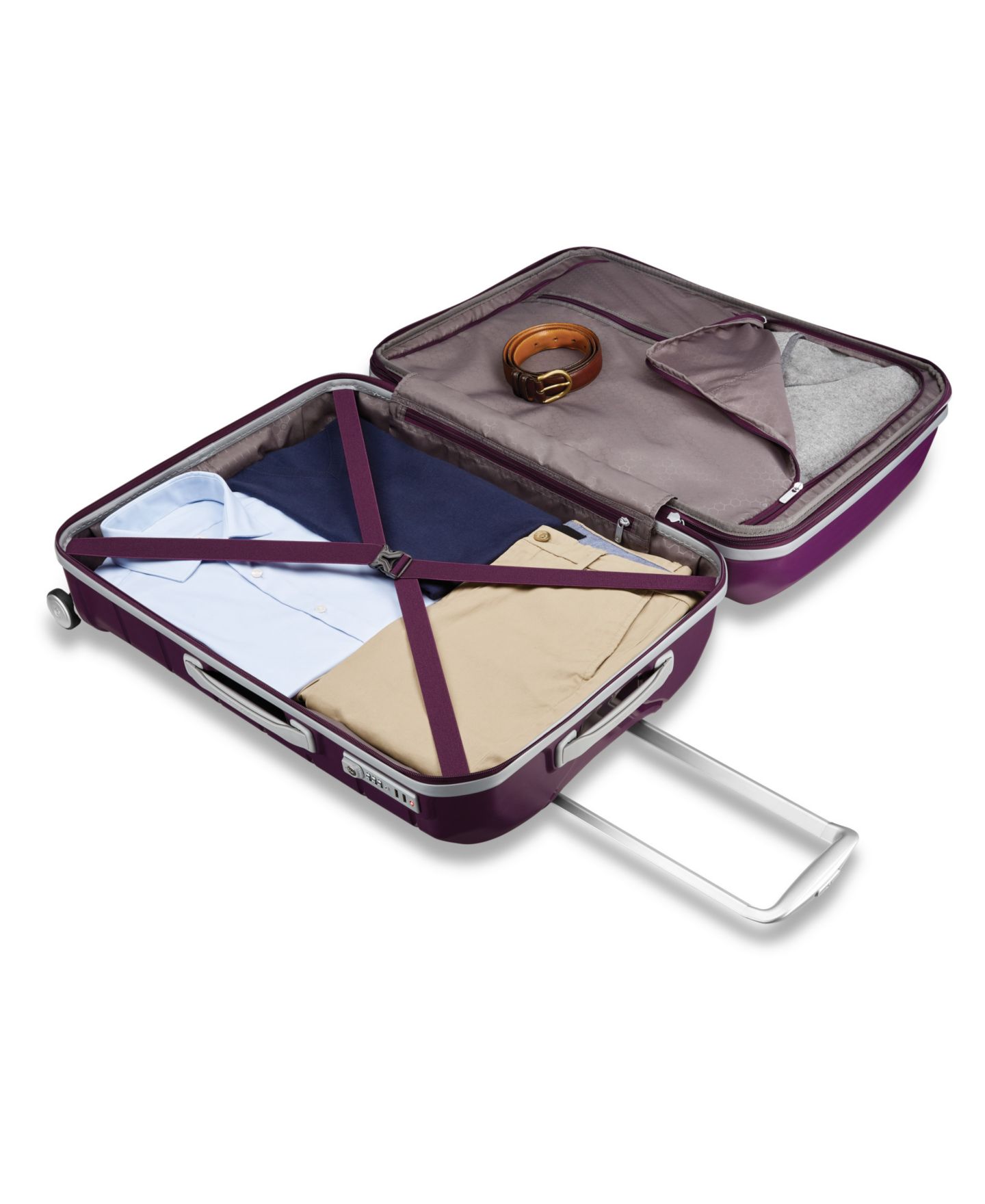 Чемодан Samsonite Freeform Carry-On Hardside Spinner, цвет: Фиолетовый — фото 3